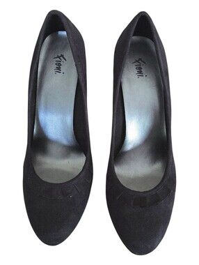 New w/o Box FIONI Clothing Dark Navy Blue Suede Pointed Toe Pumps